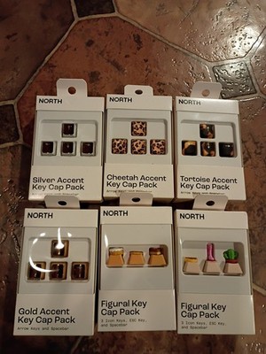 NEW 6 North Accent Mechanical Keyboard Arrow & Space Key Caps Sets