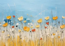 Vibrant Floral Field Wall Art Poster for Home Decor Premium Quality