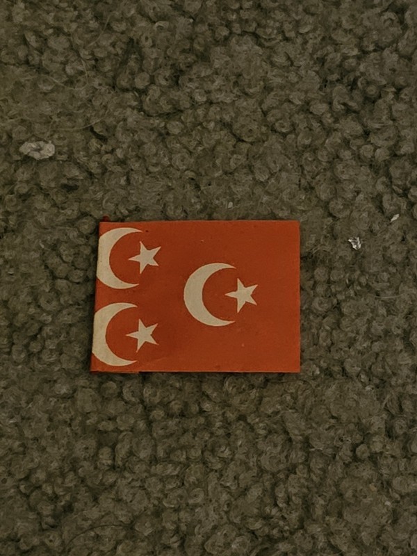ANTIQUE 1881 - 1914 KHEDIVATE OF EGYPT MINIATURE PAPER ALCOHOL FLAG