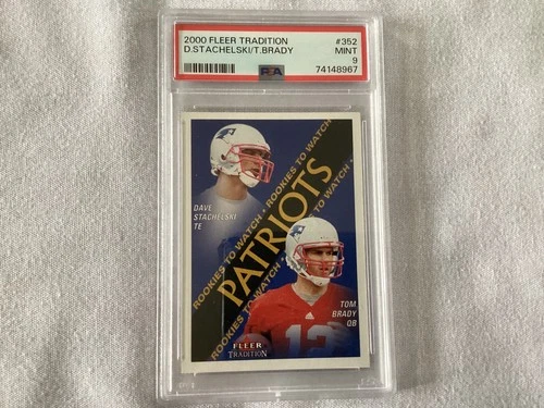 2000 Fleer Tradition #352 Tom Brady Rookie Patriots RC  PSA 9 MINT