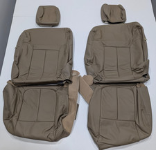 For Ford F150 Crew Lariat Limited Fronts 2013-2014 Tan Leather Seat Covers W228