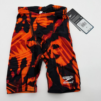 Speedo Reflected Jammer Youth 22 Speedo Orange Black Endurance+ Swim Suit