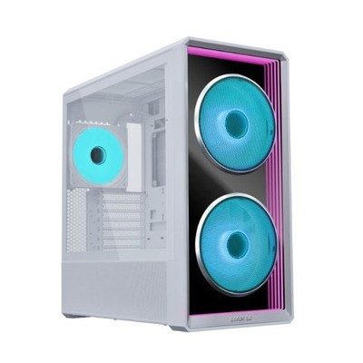 Lian Li LANCOOL 217 INF White Infinity Mirror Computer Case Mid-Tower ATX White