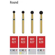 FG Round Diamond Bur Coarse Grit Friction Grip Pack of 5 Variations