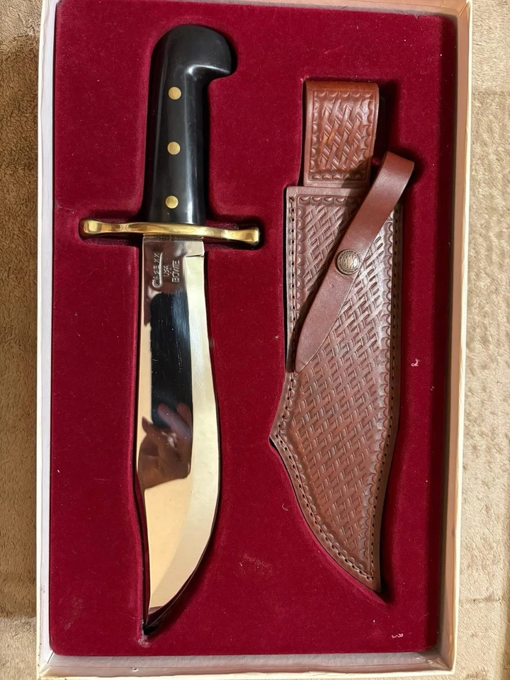 Case XX Bowie Knife - USA Commemorative-Blk Handle - w/ Sheath & Box - 1970s/80s - Image 2 of 4