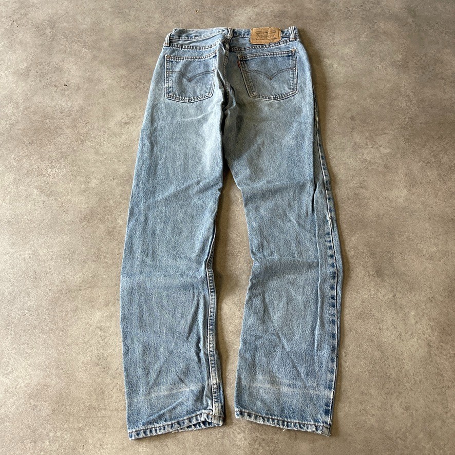 Levis 515 Denim Jeans Mens 29" Western Orange Tab Vintage Trousers, Blue image 2