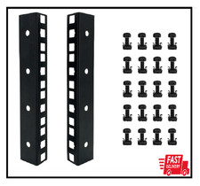 4U Rack Rails with M6 Rack Mount Screws and Cage Nuts Set for DIY Server