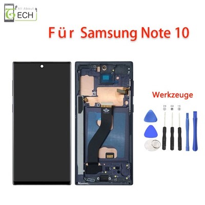 Für Samsung Galaxy Note 10 N970F LCD TFT Display mit Rahmen Touchscreen Bild...