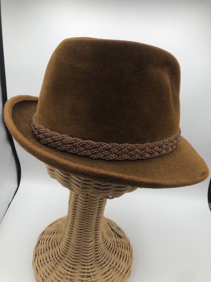 Vintage John Stetson Men's The Sovereign Brown Fedora Hat size 6-7/8