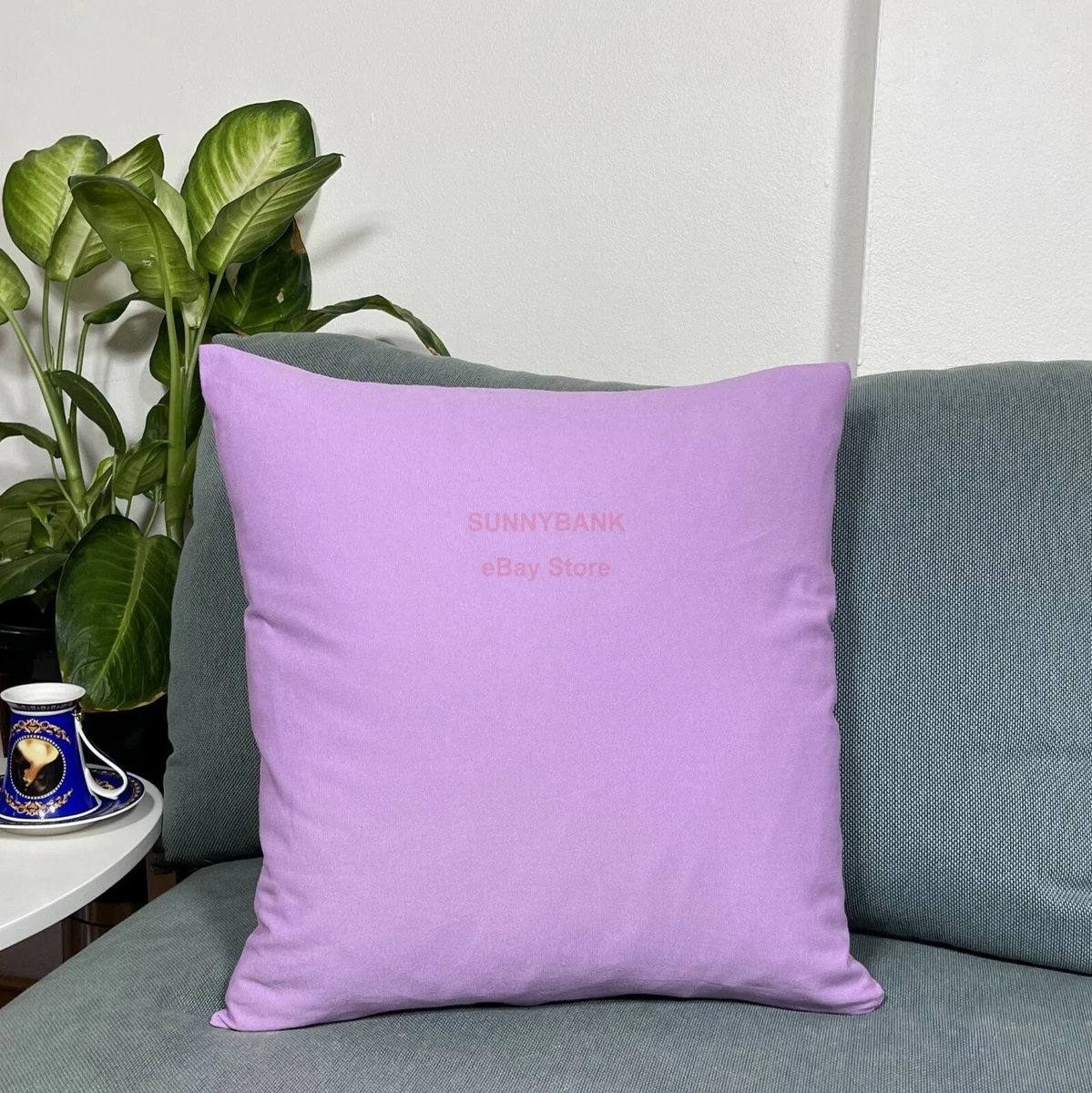 65X65cm Large Solid Colour Cushion Cover Canvas 100 Cotton Home