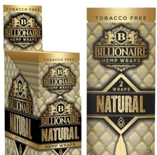 Billionaire Natural Rolling Wrap Papers Natural Flavor 25 Packs (Full Box)
