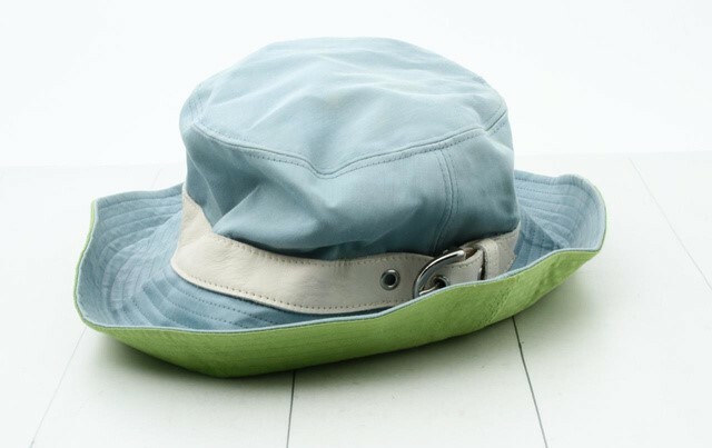 Coach Blue and White Bucket Hat Coach Blue Denim Bucket Hat with New York Logo main image 3