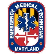 3 Inch Non Reflective Maryland State Emergency Medical EMT Vinyl Sticker