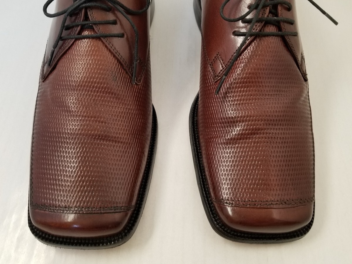 Stacy Adams Men\'s Size 12 Brown Leather Square Toe Derby Dress Shoes Stacy Adams Derby Square Toe Brown Leather Dress Shoes Men main image 2