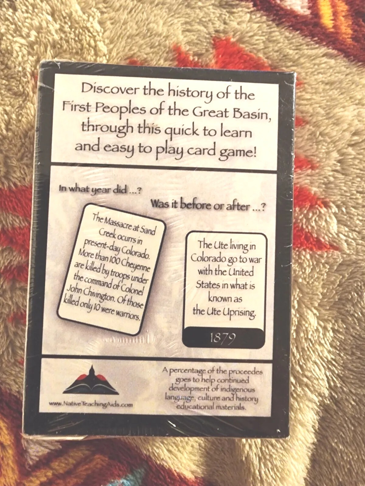 History of the Great Basin Single Deck Card Game, Native Teaching Aid