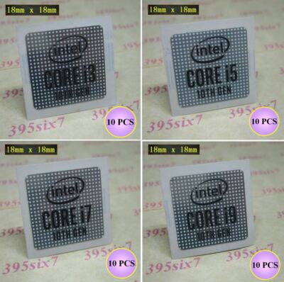 intel Core i3 / i5 / i7 / i9 10th Gen Sticker x 10 PCS (#202203142308)