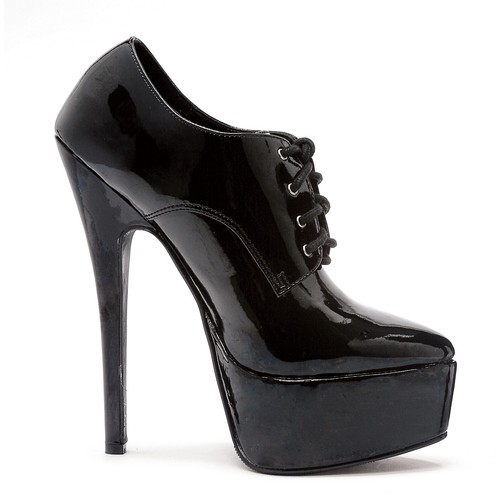 black pump platform heels