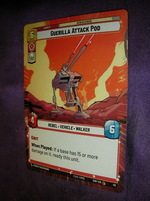 Star Wars: Unlimited SOR TCG Guerilla Attack Pod (Hyperspace) 411 Ground Unit NM