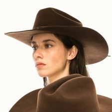 100 Wool Western Cowboy Hat in BROWN - Chic and Classy Unisex
