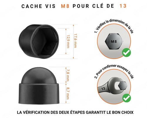 cache écrous Cache vis Bouche trou Bouchons de tuyau capuchons à M5 de M30 - Imagen 6 de 15