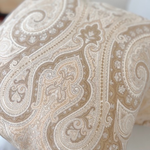 2 Ralph Lauren CUSTOM Desert Spa 20" Tan Brown Paisley Accent Throw Pillow Cover - Picture 6 of 8