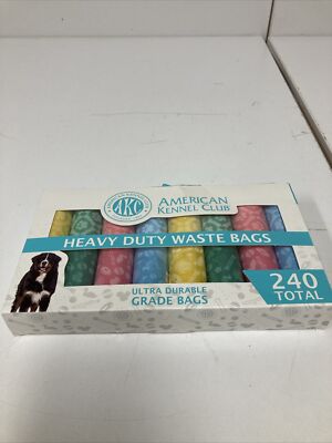 New AKC Heavy Duty Waste Bags Ultra Durable Lavender Scent 240 Count