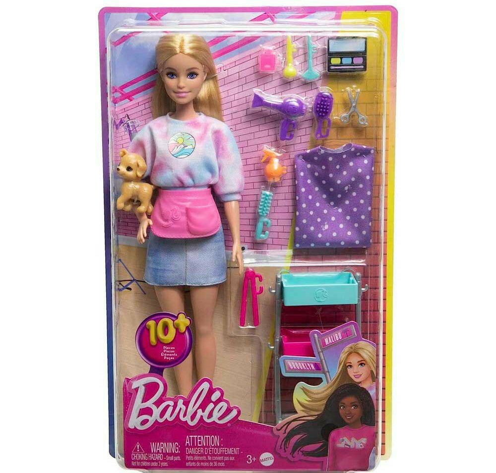 Barbie Coiffeuse pour Apprendre à se Coiffer avec Maquillage et Miroir - 2