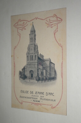lot 3 cpa nice eglise jeanne d'arc & sacré coeur & notre dame de compassion
