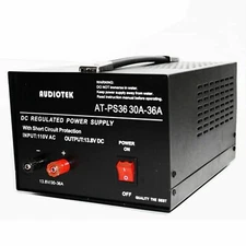 Audiotek AT-PS36 Output 36A Amp Mobile 13.8 Volt DC Power Supply