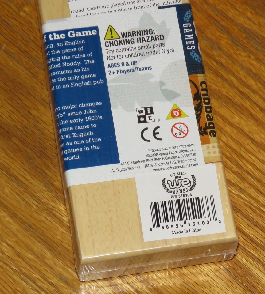 WE Games Continuous 3 Track Cabinet Cribbage Set, Solid Wood Board with Storage - Image 3 of 4