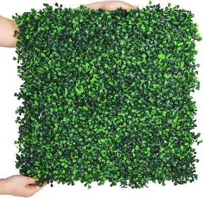 HWT 12 Pcs 20''X20''Grass Wall Backdrop UV-Protected Greenery Wall Backdrop Gra...