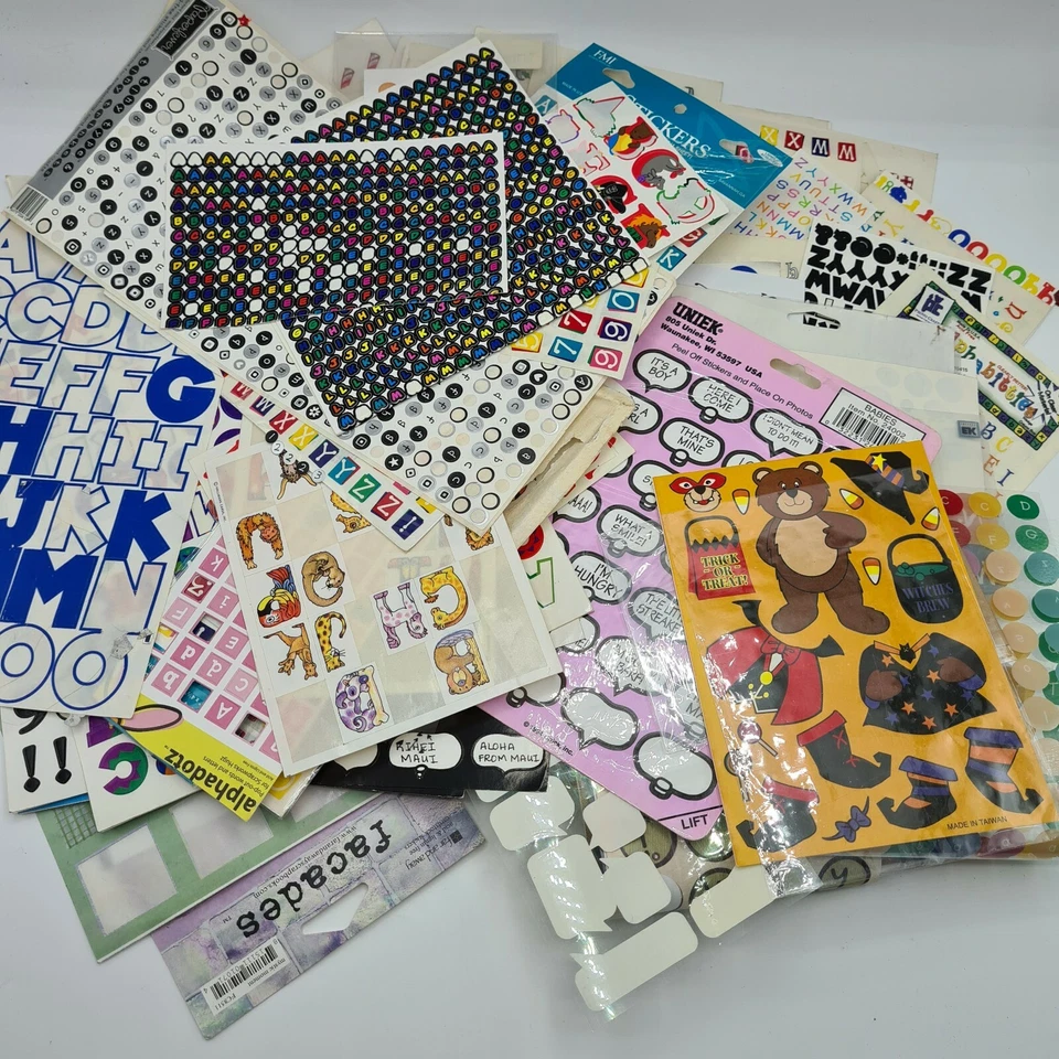 Lot Stickers Numbers Letter w/holder - Image 2 of 4