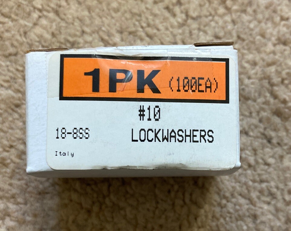 Box of 100 McMasterCarr 188 Stainless Steel 10 Lock Washers P/N 92146A550 eBay