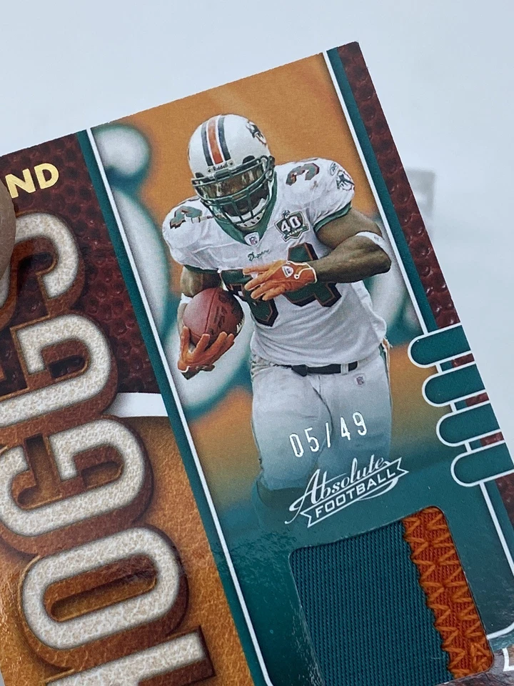 2021 Panini Absolute Ground Hoggs Materials Prime /49 Ricky Williams #GH25 - Image 2 of 3