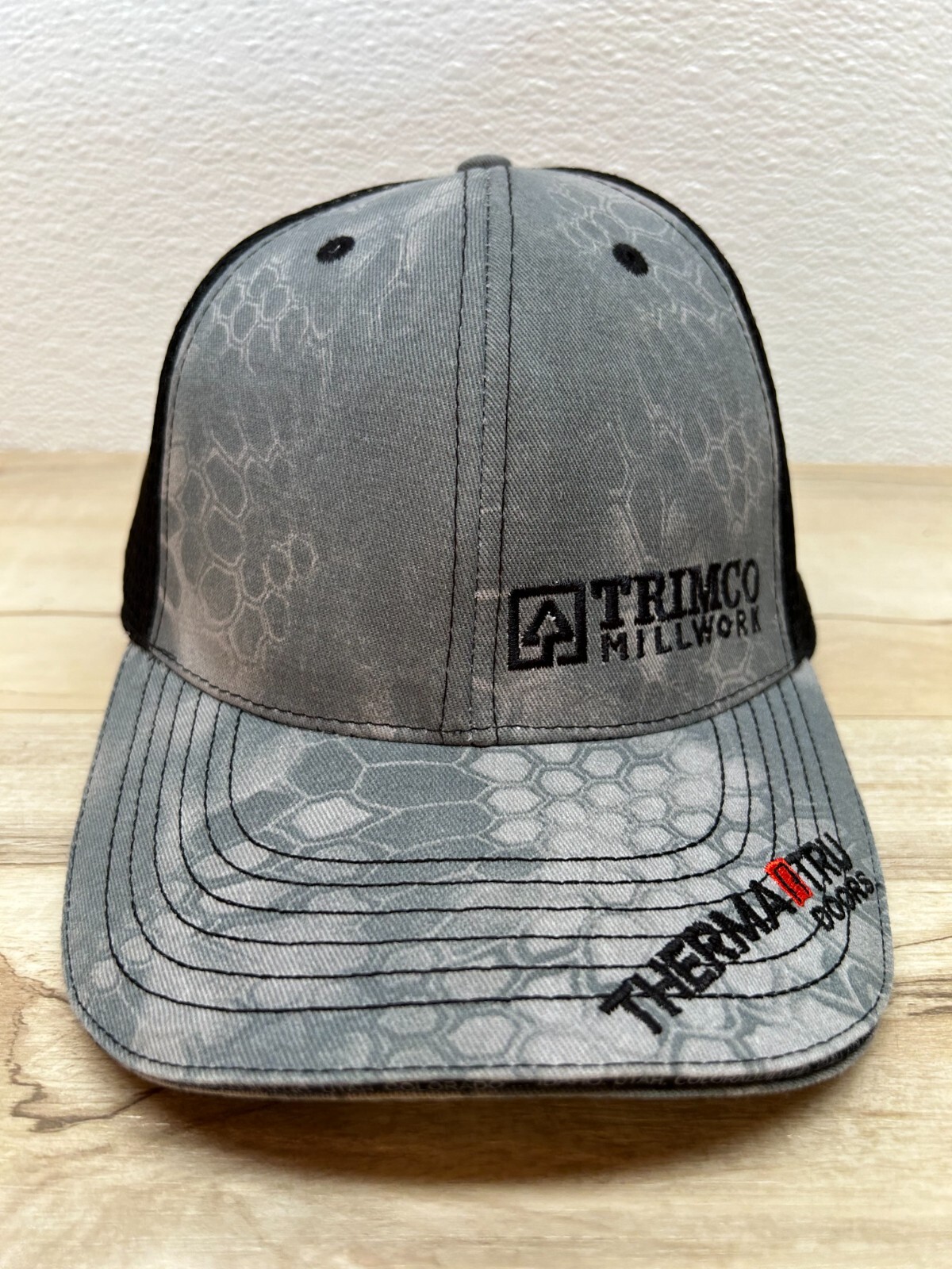Trimco Millwork Gray Black Mesh Back Baseball Cap Truckers Hat By 360 Apparel