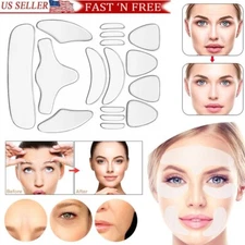 48pcs/3set Silicone Anti Wrinkle Pad Patches For Face Eye Forehead Reusable USA