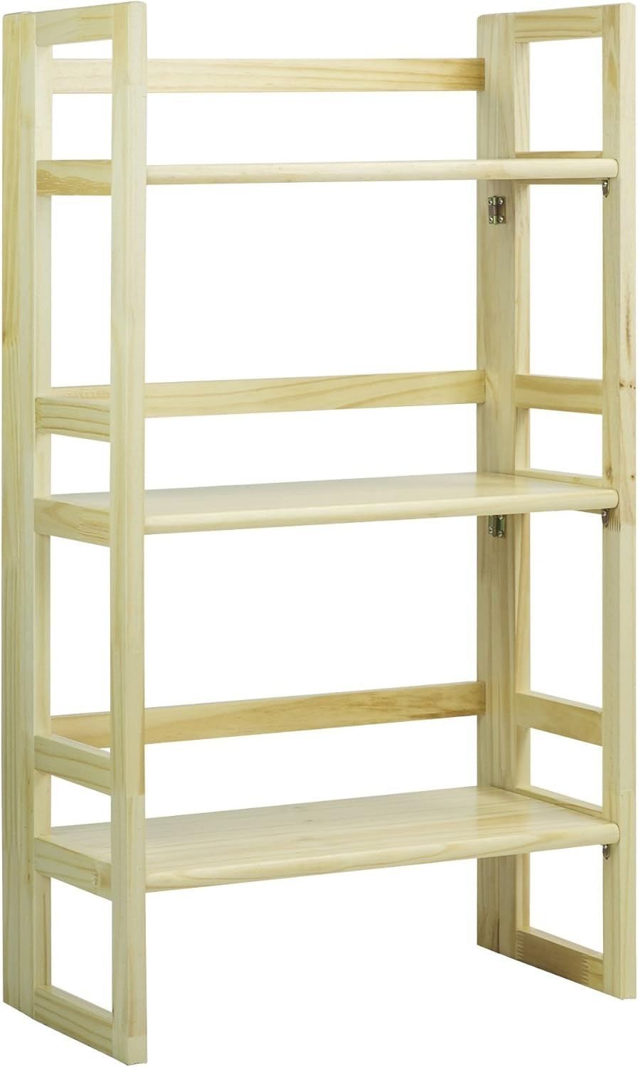 Natural 3-Shelf Folding Bookcase for Students - 20.75" Wide