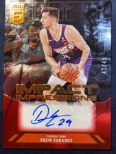 2023-24 Donruss Elite Impact Impressions #II-DRE Drew Eubanks Red #43/49Auto