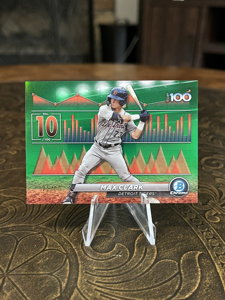 2024 Bowman Bowman Scouts Top 100 Max Clark Green Refractor /99 