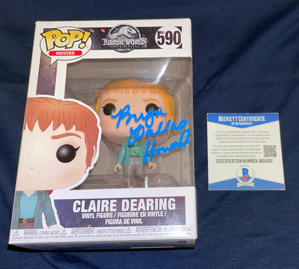 Bryce Dallas Howard signed Claire Dearing funko pop Jurassic World