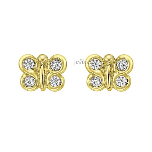 Aretes con tachuelas especiales de diamantes de oro de 14 quilates de 0,24 quilates vs/F-G - The Jewelz - Imagen 1 de 3