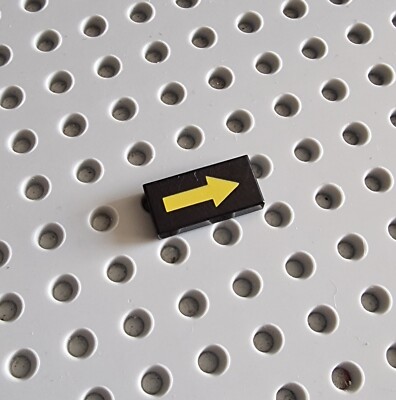 LEGO Fliese Kachel Tile 1x2 Bedruck Space Pfeil Arrow Schwar2 3069 3069bp06 K014