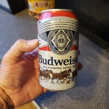 2024 BUDWEISER empty LIMITED EDITION HOLIDAY CLYDESDALES beer can w tab EX+