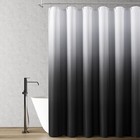 Black Shower Curtains Black and White Ombre Bath Curtains for Bathroom Texture