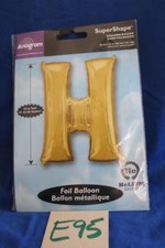 E95G ANAGRAM 32" GOLD FOIL LETTER "H" PARTY BALLOON