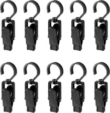 10 PCS Laundry Hooks Clip, Plastic Clothes Pins, Super Strong Hanger Clips, S...