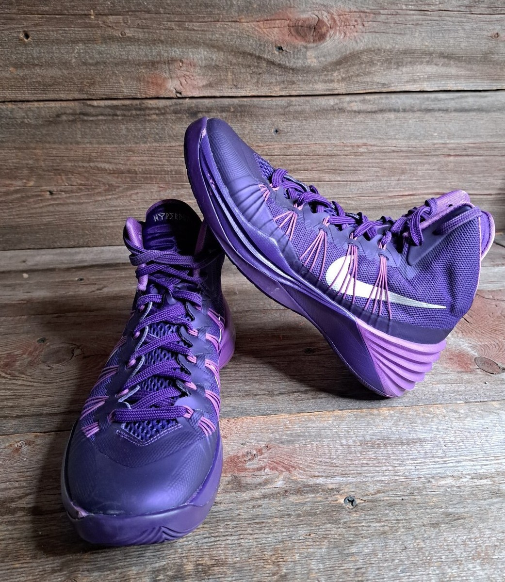 Nike 2012 HYPERDUNK Purple White Size 7 Sneakers Womens High