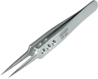 HOZAN STAINLESS TWEEZERS (LENGTH 115mm / THICKNESS 2.8mm) PP-101