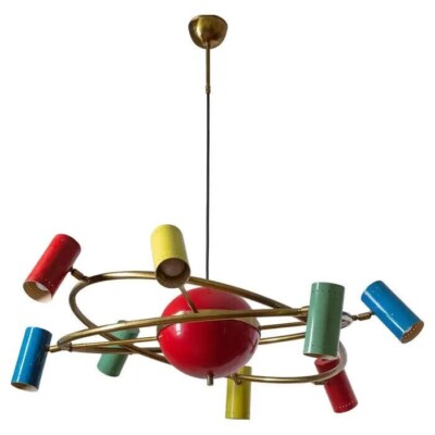 Stilnovo Sputnik Chandelier, circa 1960 Chandelier