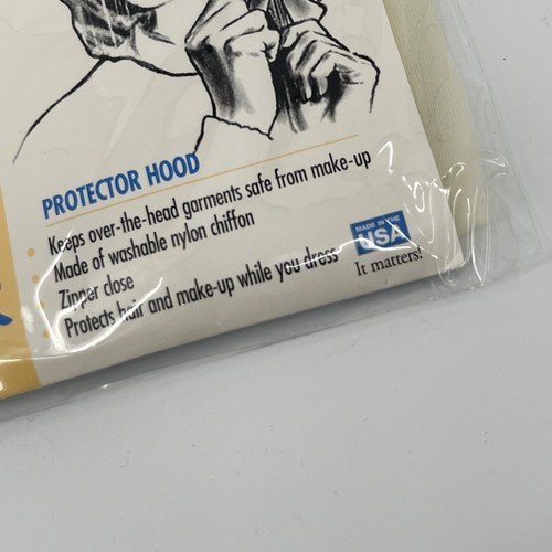 Vtg Betty Dain Creations Headwear Style # 138 EX Protector Hood Sheer Zipper NOS - Picture 2 of 4